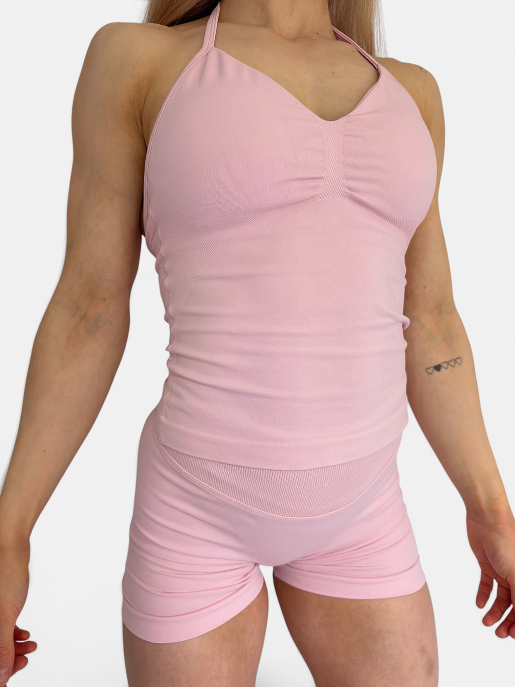 Origin V scrunch halterneck top
