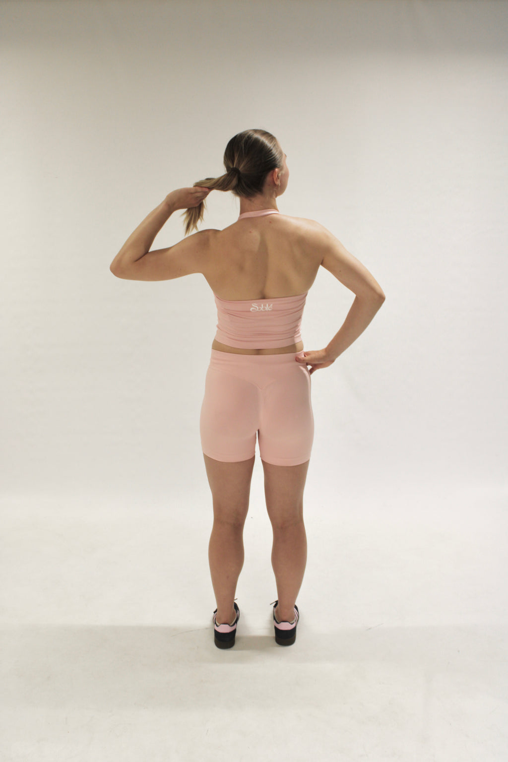 Origin V halterneck seamless top