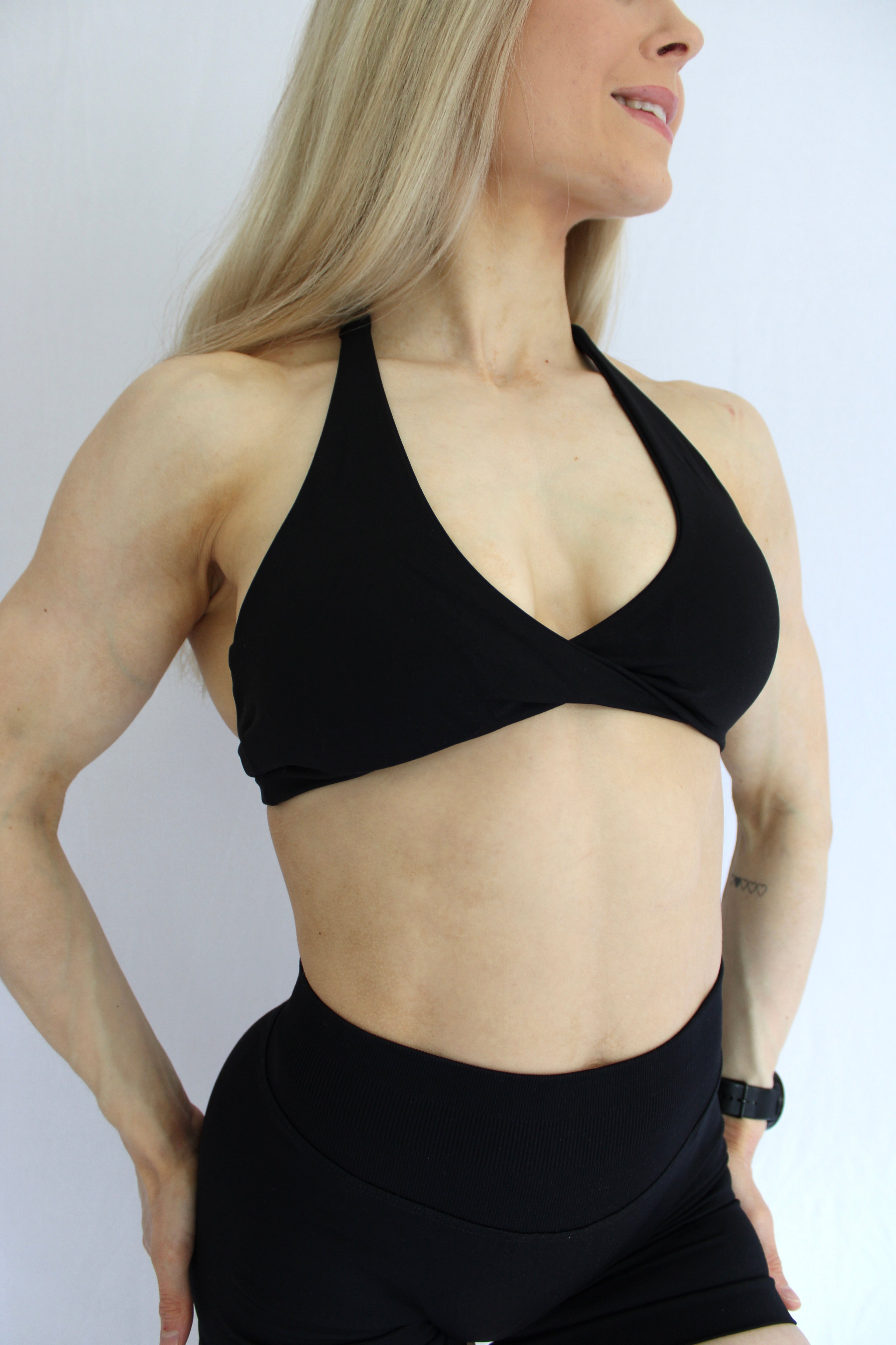 Origin V halterneck sports bra