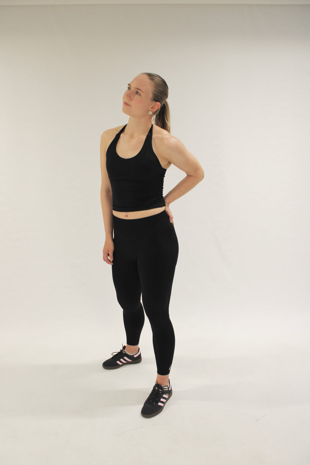 Origin V halterneck seamless top
