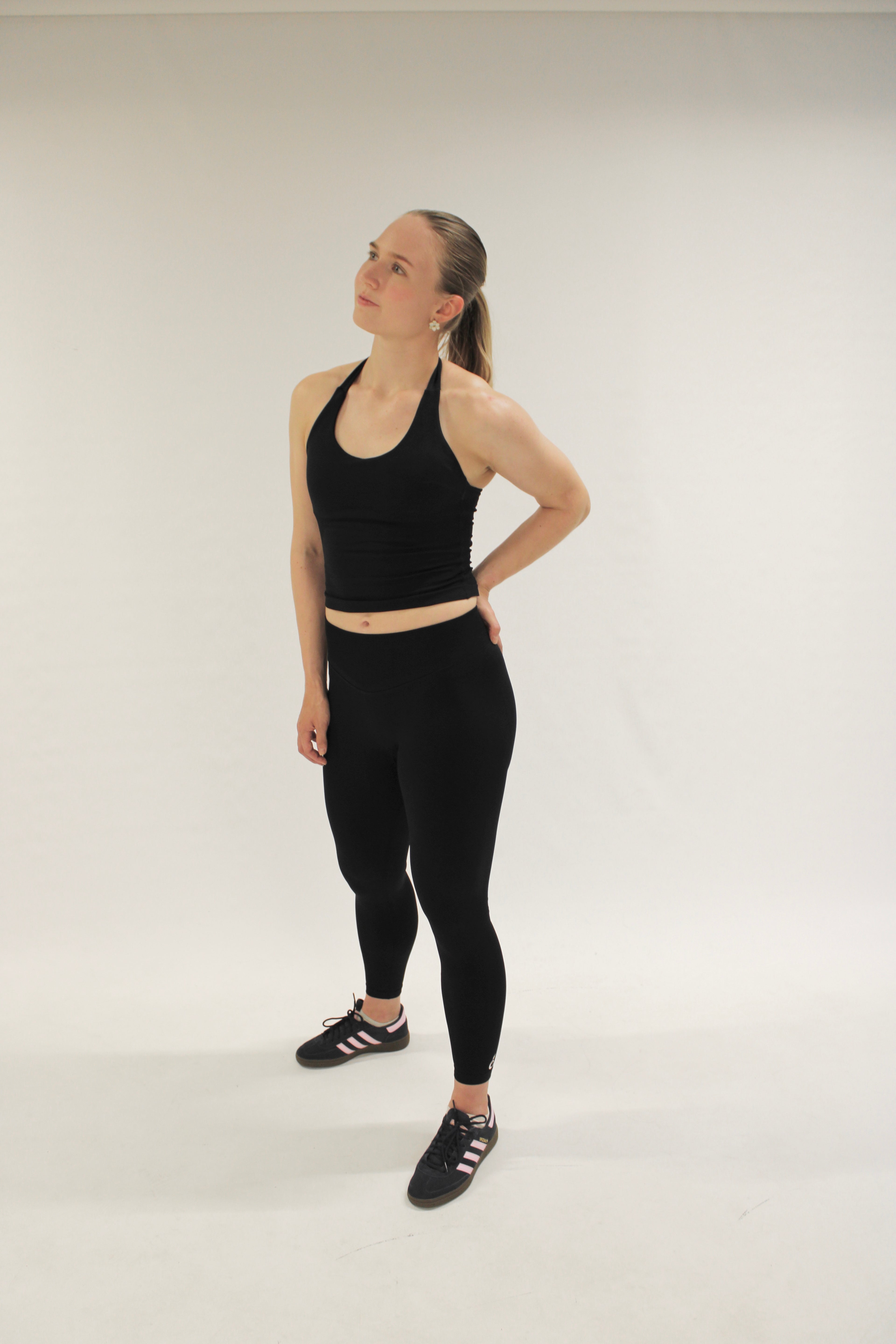 Origin V halterneck seamless top